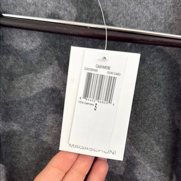 Magaschoni Gray and Black Knit Cardigan Sweater - Picture 3 of 6